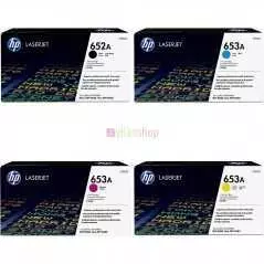Cartouche de toner HP 652A/653A noir cyan magenta yellow original