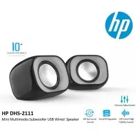 Haut-Parleurs HP DHS-2111 Stéréo | USB Alimenté | LED/RGB Gaming | Bureau Compact