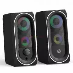 Haut-Parleur HP DHE-6001 | Stéréo USB Compact | LED Rétro-éclairage | Bureau & Gaming