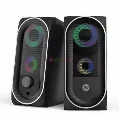 Haut-Parleur HP DHE-6001 | Stéréo USB Compact | LED Rétro-éclairage | Bureau & Gaming