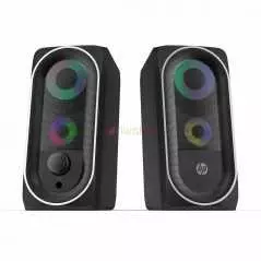 Haut-Parleur HP DHE-6001 | Stéréo USB Compact | LED Rétro-éclairage | Bureau & Gaming