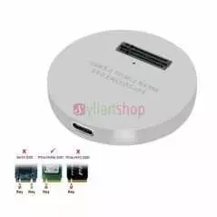 Boîtier SSD USB 3.1 Type-C vers PCI-E M.2 NVMe pour Windows OSX Linux Silver