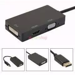 Mini DisplayPort 3-en-1 vers HDMI/VGA/DVI (4K)