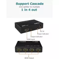 Splitter HDMI MT-VIKI MT-SP104M 1 en 4 sorties Full Ultra HD 1080P 4K/2K 1X4 Port