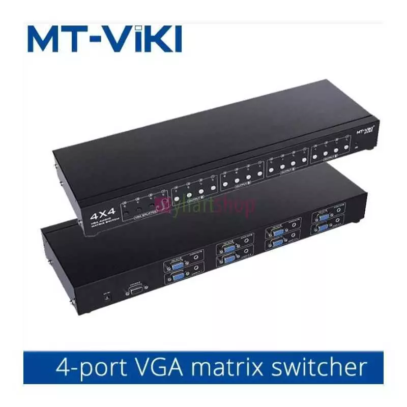 Commutateur Vidéo & Audio | Télécommande HD | MT-VIKI | MT-VT414 Switch Matriciel VGA 4x4