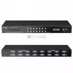 Switch matriciel audio vidéo VGA 8 entrées 8 sorties avec telecommande IR MT-VIKI MT-VT818