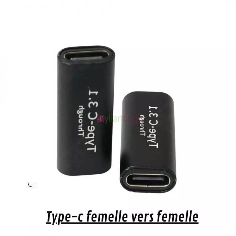 Adaptateur 3.1 Type C Femelle vers femelle