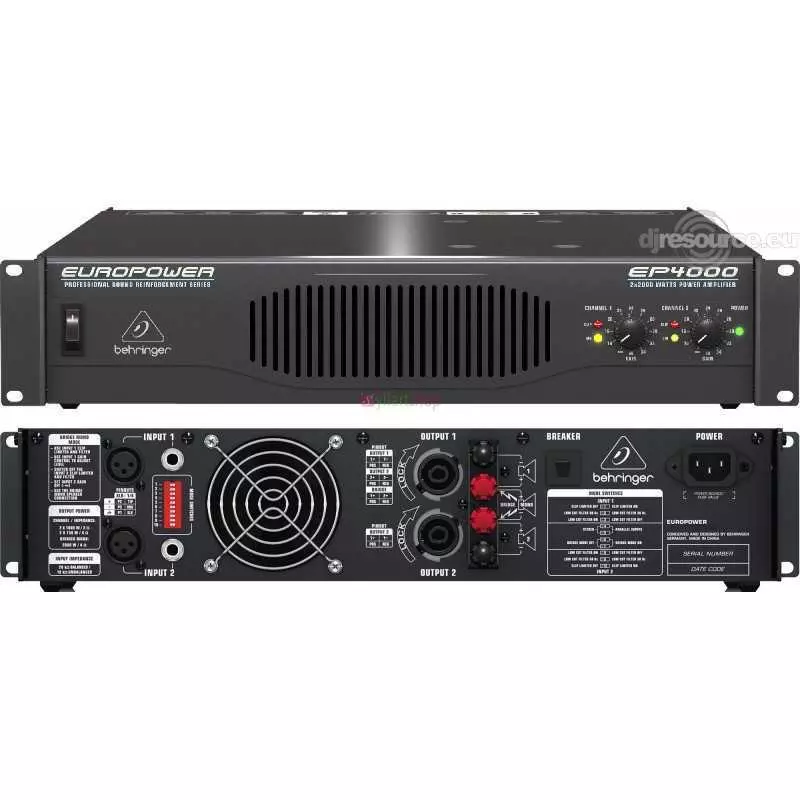 BEHRINGER EUROPOWER EP4000 | Amplificateur de Puissance Pro 4000W | ATR, Stéréo/Bridge, 2 Ohms