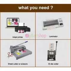 Paquet de 50 feuille de carte PVC (Badge PVC) blanc format A4