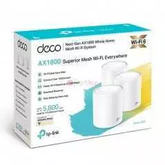 Répétiteur TP-LINK Deco X20 (x 3) sans fil Dual-Band Wi-Fi 6 AX1800 (AX1201 + AX574) Mesh avec 2 ports LAN/WAN Gigabit Ethernet