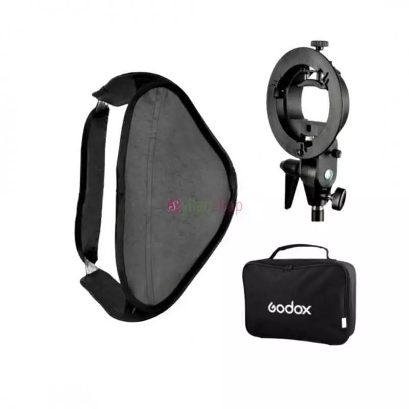 Boîte à lumière Godox SFUV8080 Flash Pliant 80x80 cm + S-type Support Bowens Support + Sac Kit pour caméra Flash Speedlite