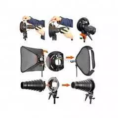 Boîte à lumière Godox SFUV8080 Flash Pliant 80x80 cm + S-type Support Bowens Support + Sac Kit pour caméra Flash Speedlite