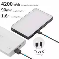 Mini éclairage LED rvb polychrome, batterie intégrée, pour la photographie