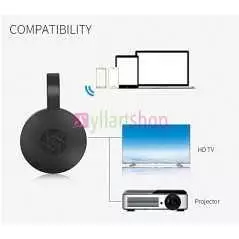 Récepteur HDMI TV sans fil compatible Airplay DLNA Miracast, compatible avec les smartphones iOS/Android