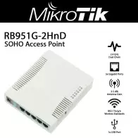 Point d'accès Mikrotik RB951G-2HND RouterBOARD Gigabit avec antenne intégrée