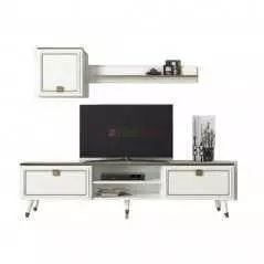 Ensemble meuble TV grew blanc marbre 1.80m T808/B808