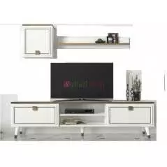 Ensemble meuble TV grew blanc marbre 1.80m T808/B808