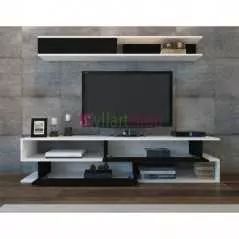 Ensemble meuble TV sims marron blanc T908 1.80M