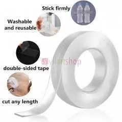 Ruban Adhésif Réutilisable Nano Tape 5m, Double Face