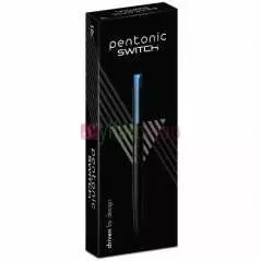 Stylo à bille LINC Pentonic Switch - Boîte de 10 - Pointe de 0,7 mm, écriture douce, traits réguliers, corps triangulaire