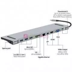 Station d'acceuil USB-C 3.0 11 en 1