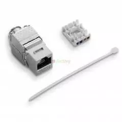 Module Keystone RJ45 CAT6A FTP 180° | Blindé pour Réseaux 10 Gigabit