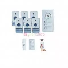 Système de Carillon Sans Fil 6 Zones | Kit Professionnel Multi-Zone