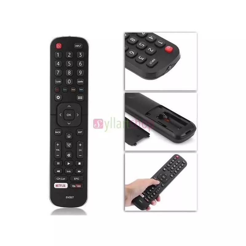 Télécommande Hisense EN2B27 Smart TV | Accès Direct Netflix & YouTube
