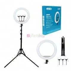 Lampe annulaire professionnelle Soft Ring Fill Light LJJ-45 (3 supports + télécommande + trépied) diamètre de l'anneau 45cm