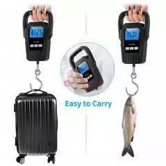 Balance Suspendu électronique 50kg écran LCD rétroéclairé pour Bagages
