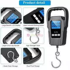 Balance Suspendu électronique 50kg écran LCD rétroéclairé pour Bagages