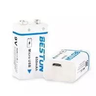 Batterie rechargeable au lithium-ion BESTON USB 9v 650mAh