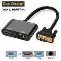 Convertisseur VGA vers HDMI+VGA /adaptateur avec audio
