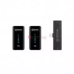 Système de microphone sans fil BOYA PAR-XM6 S4 double canal ultracompact 2,4 GHz