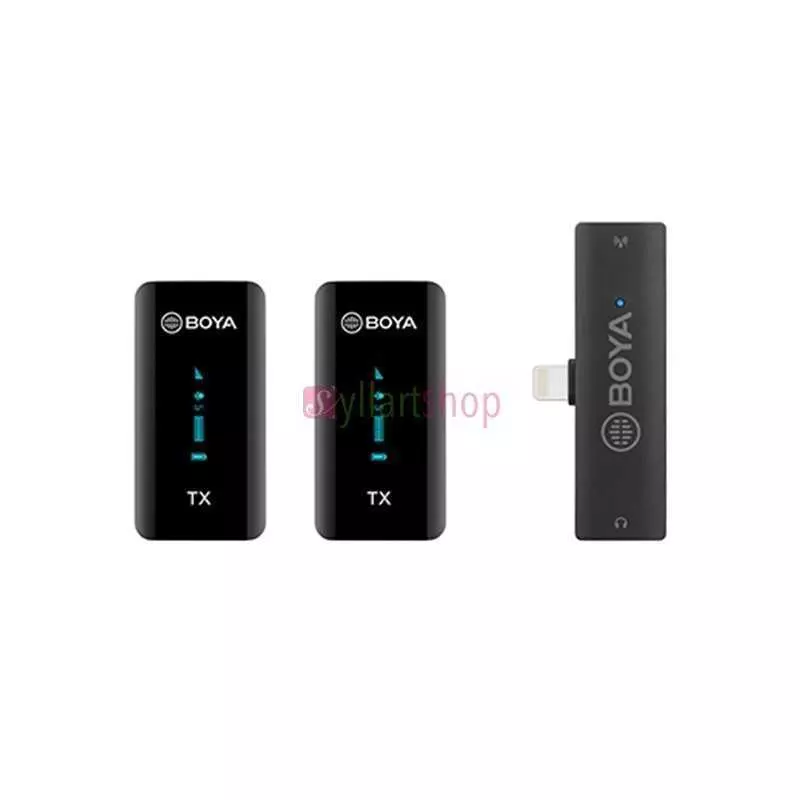 Système de microphone sans fil BOYA PAR-XM6 S4 double canal ultracompact 2,4 GHz