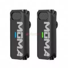 Microphone sans fil Moma Lark M1 petit abeille, un glisser deux, téléphone portable