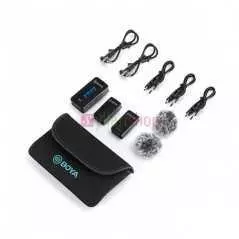 Système de microphone sans fil BY-XM6-S2 Mini double canal ultracompact 2.4GHz