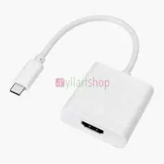 Adaptateur USB 3.1 Type C Male vers HDMI Female Blanc