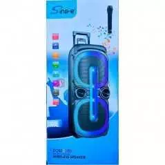 Haut parleur sans fil ZQS10201 + MIC chariot Big Blue 400W