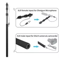Support de perche BOYA BY-PB25 pour fusil de chasse, Extension de Microphones, Film de Studio Micro