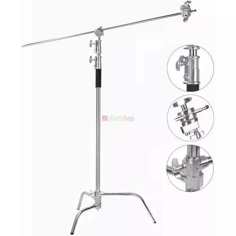 Support d'Éclairage Studio Professionnel | Usage Intensif avec Têtes de Préhension