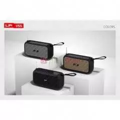 Haut parleur BT portable sans fil LP-V55, mains libres USB/FM/TF/antenne longue 5 watts 2 pouces