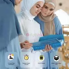 Chapelet intelligente en forme de bague iQIBLA M0220SR pour zikr et tasbih et rappels de temps de prières