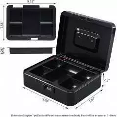 Coffre fort en métal avec plateau à monnaie DGG DG-M300A