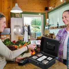 Coffre fort en métal avec plateau à monnaie DGG DG-M300A