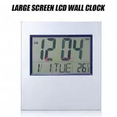 Horloge murale numérique réveil de bureau avec grand écran et fonction de compte à rebours d'affichage de la température