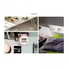 Horloge murale et de table, rond, grand écran LCD affichage de l'heure, de la date, Réveil électronique