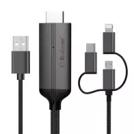 Câble MiraScreen LD36 USB vers HDTV 3 en 1 pour Téléphone/Tablette