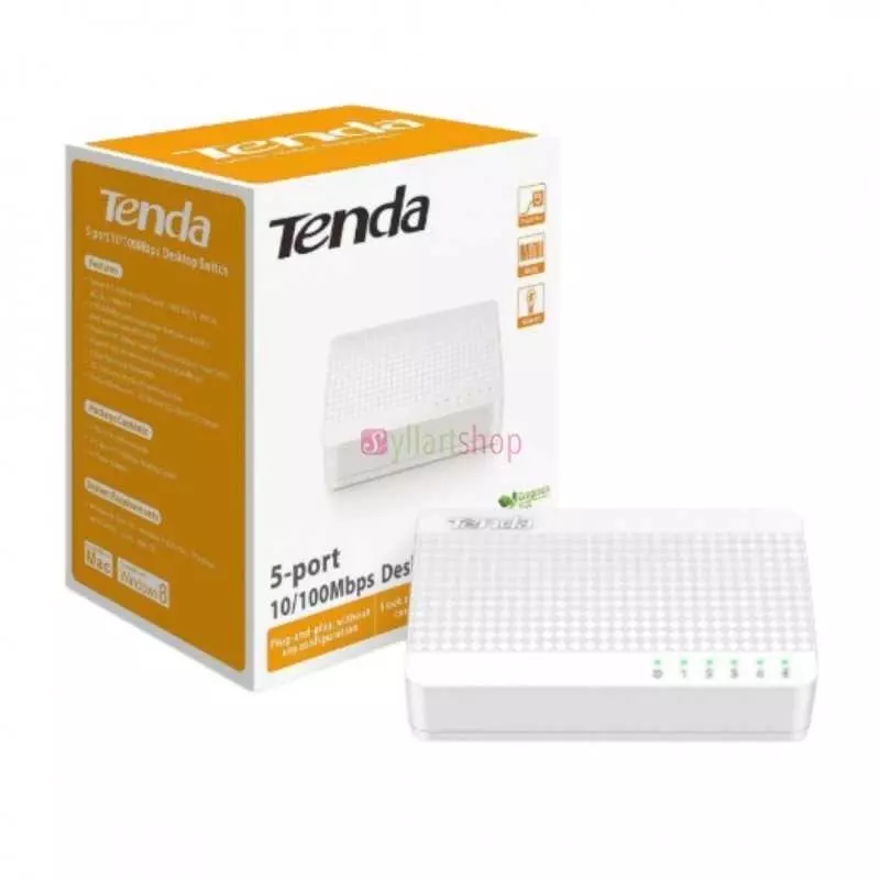 Switch TENDA Ethernet S105 5 PORTS 10/100 Mbps