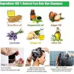 Shampooing instantané aux herbes pour cheveux noirs pour hommes et femmes 400ml